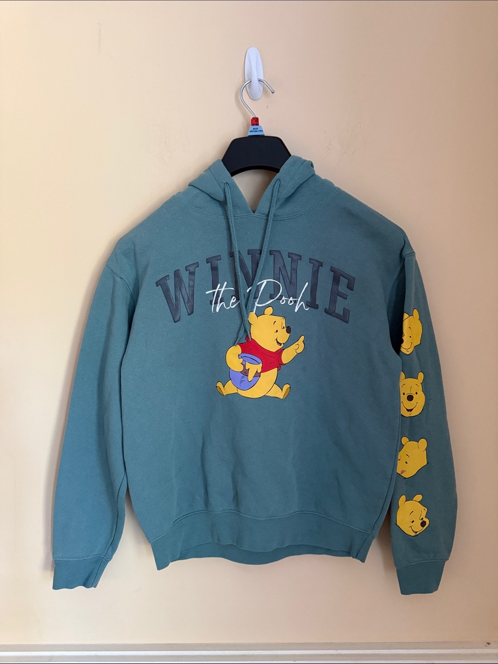 Winnie the Pooh Forest Green Graphic Hoodie Size XS